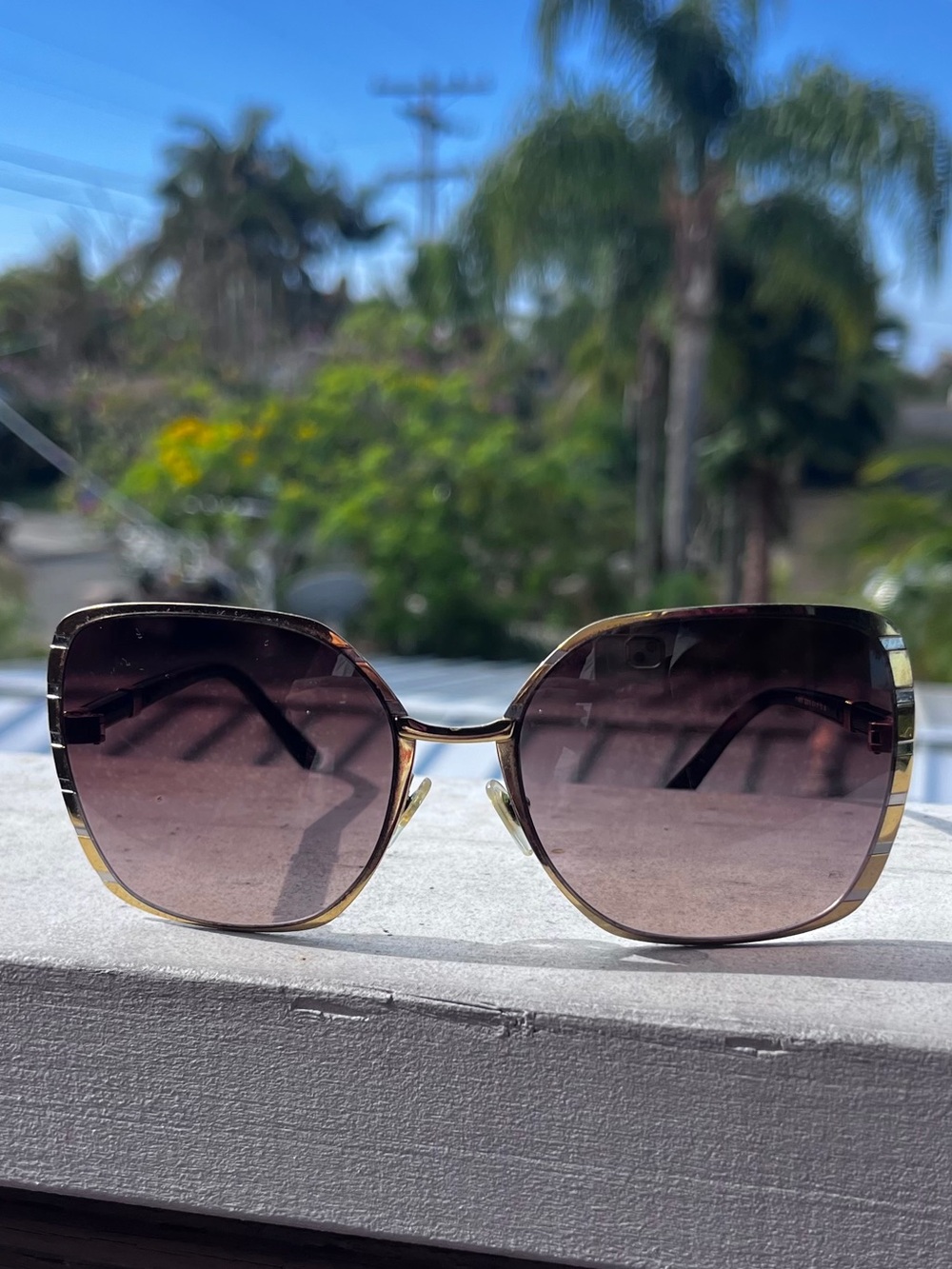 Tory Burch wire butterfly sunglasses